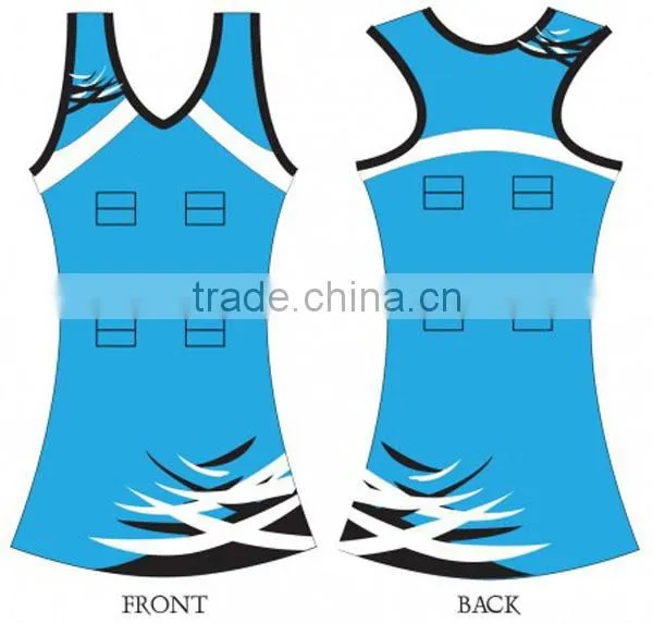 Sexy netball dress color orange design oem