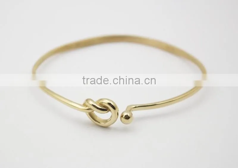 Gold and Silver Wire Design Best Friends Stainless Steel Bracelet