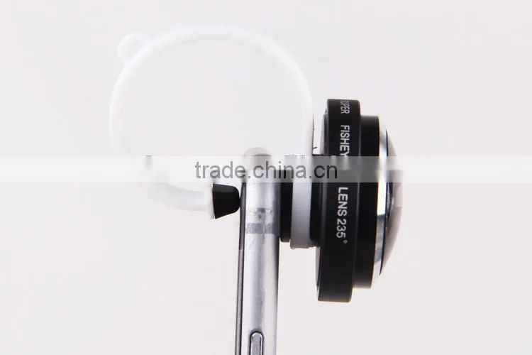 Phone Universal C Clamp 235 Degrees Super Fisheye Lens for iphone