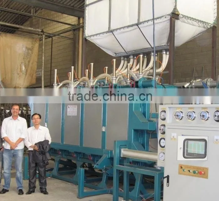 Air cooling eps foam construction blocks making machine