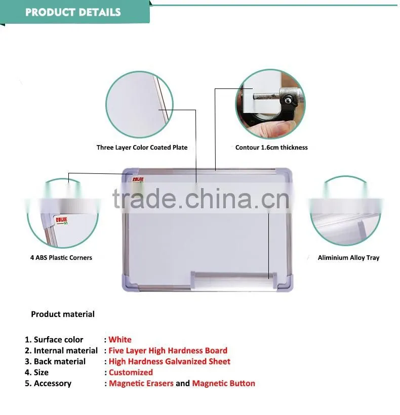 Customized packaging and size of the high hardness silver frame the Whiteboard