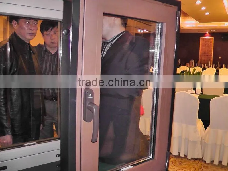 casement window, wooden color pvc window