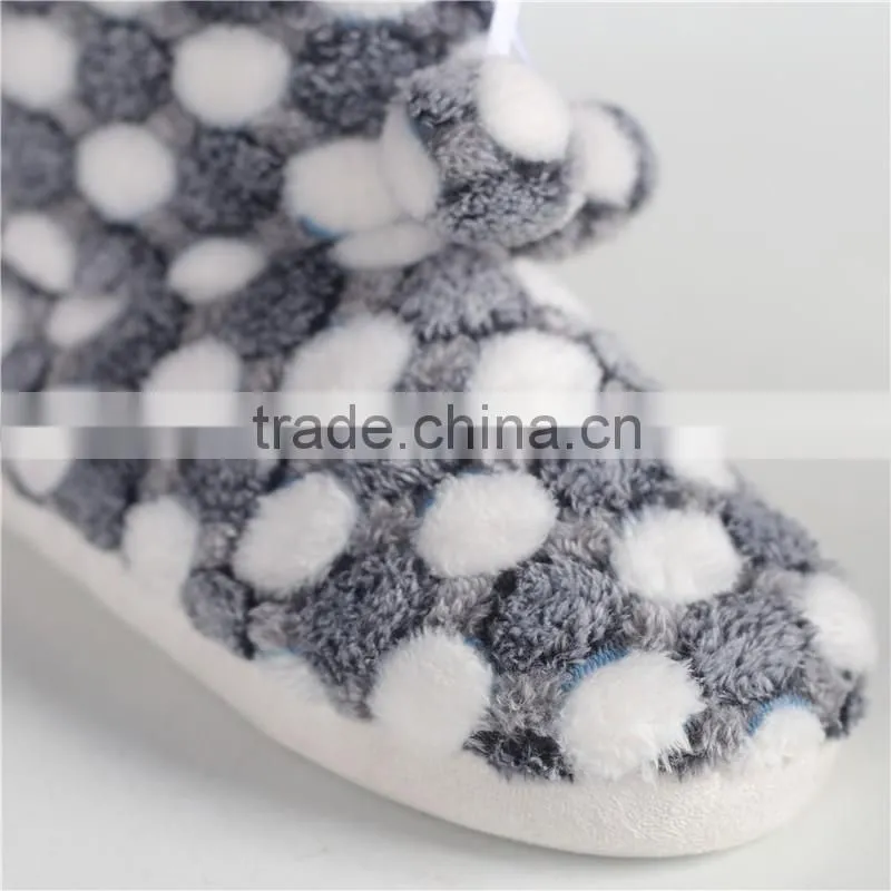 Ladies indoor coral fleece slipper booties