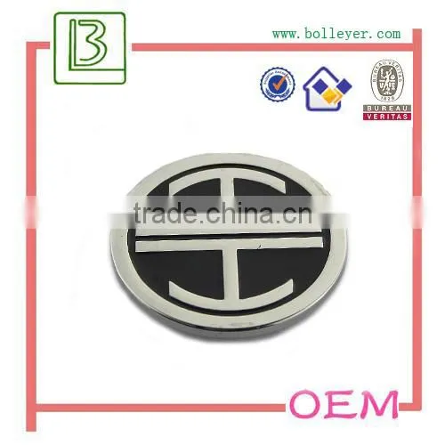 Gun Nickel finish Custom Metal Garment Tag