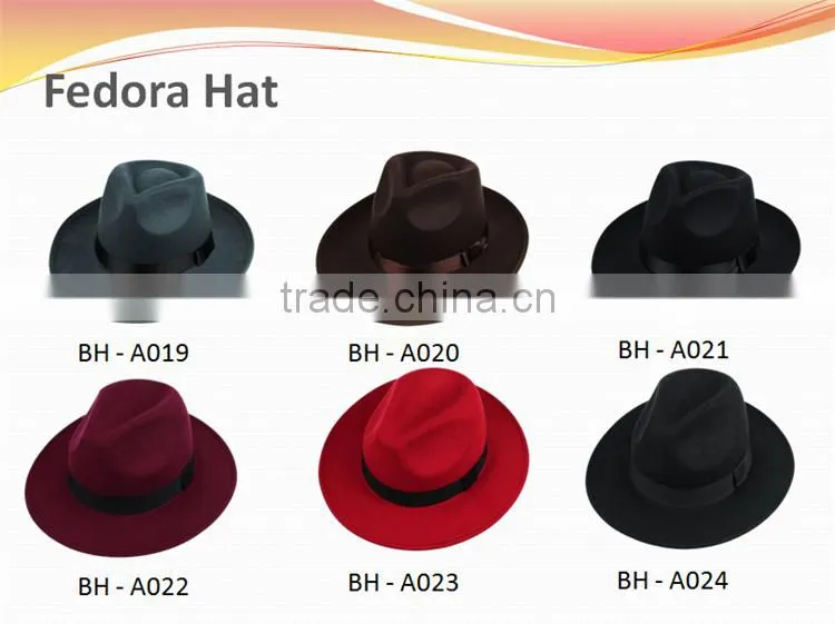 Winter Wool Felt Trilby Hats for men and women