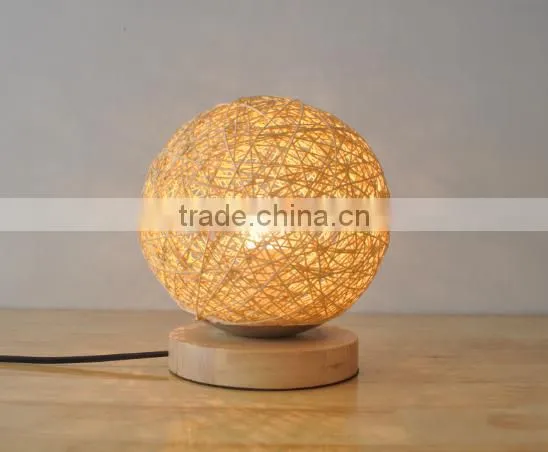 Decorative table lamp nest ball lamp shade rural table lamp fixture home decor light