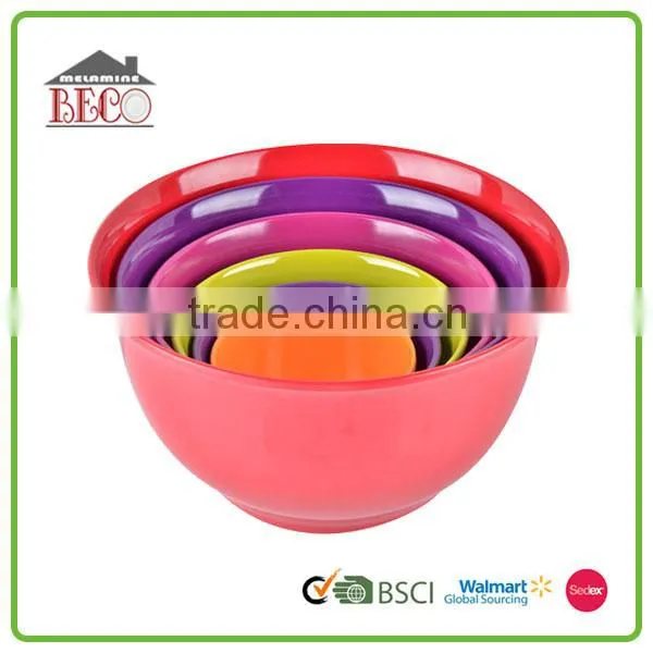 candy color melamine 6 piece mixing bowl set