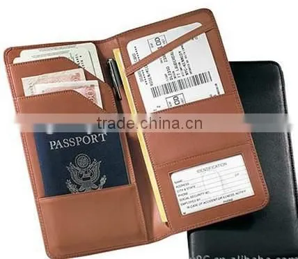 Wholesale leather passport holder with card slot