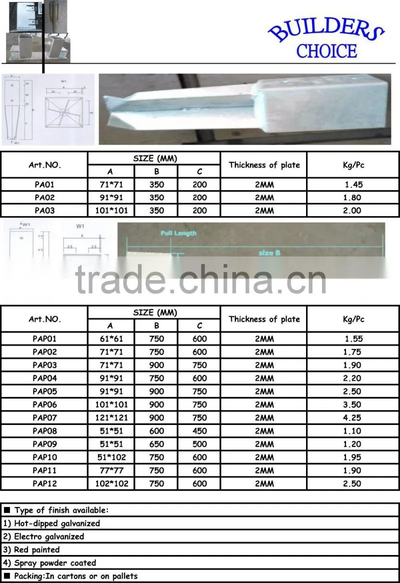 Hot Dip Galvanized Firewood Pole Anchor/Double Plate Pole Anchor