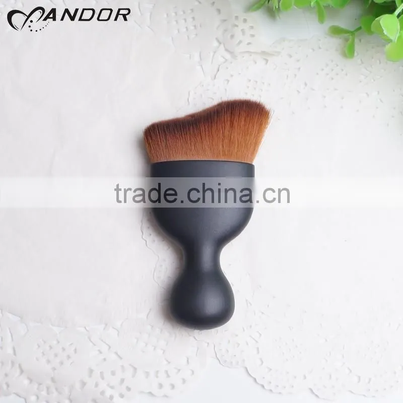 Soft brush hair black handle colored mini concealer brush