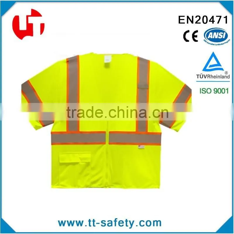 100% polyester high visibility 3M Scotchlite Reflective Material 3M reflective safety jacket