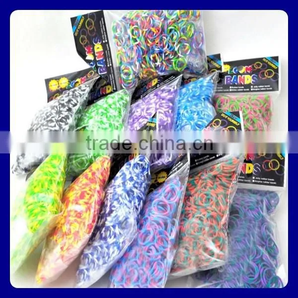 Wholease dropship wholesale loom band colorful silicone loom bands diy loom band kit candy toy