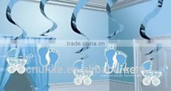 1st birthday tissue paper swirl decoration for baby shower decoration