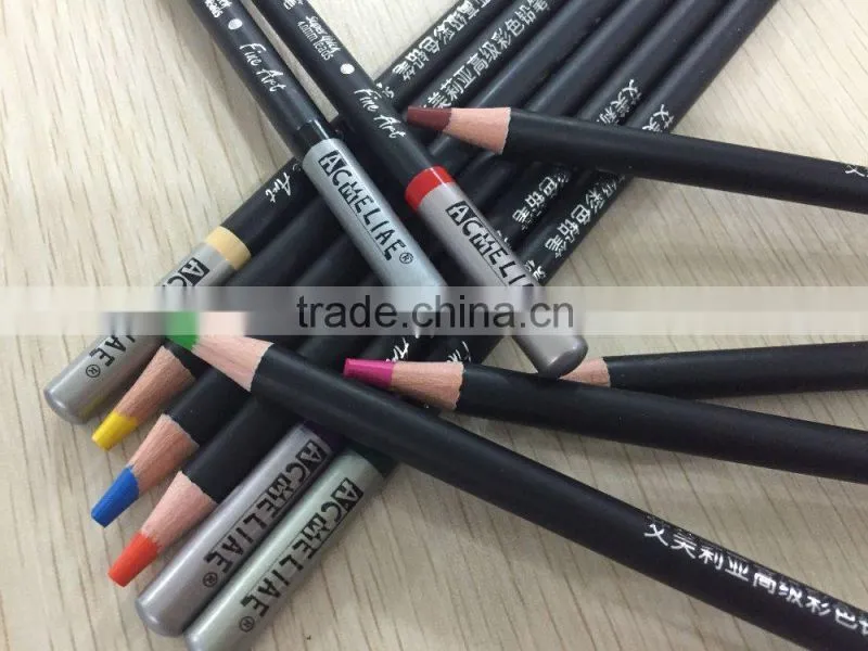 7" standard size round shape high quality 4.0mm color pencil with dipped end