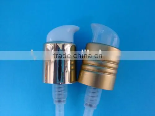 24/410 gold colour cream treatment pump, plastic-aluminium pump for cream