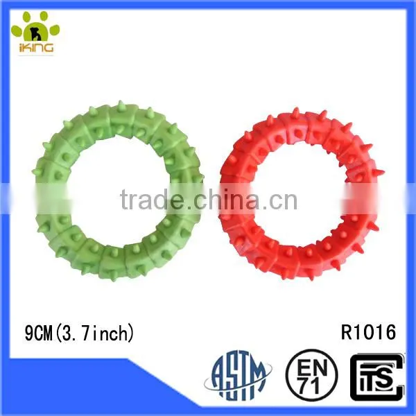 Rubber ring pet tug toy,tripod donut pet toys