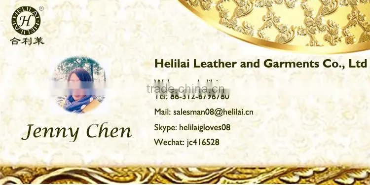 Helilai Customized Quilted and Zipper Cashmere Lined Man Leather GLove