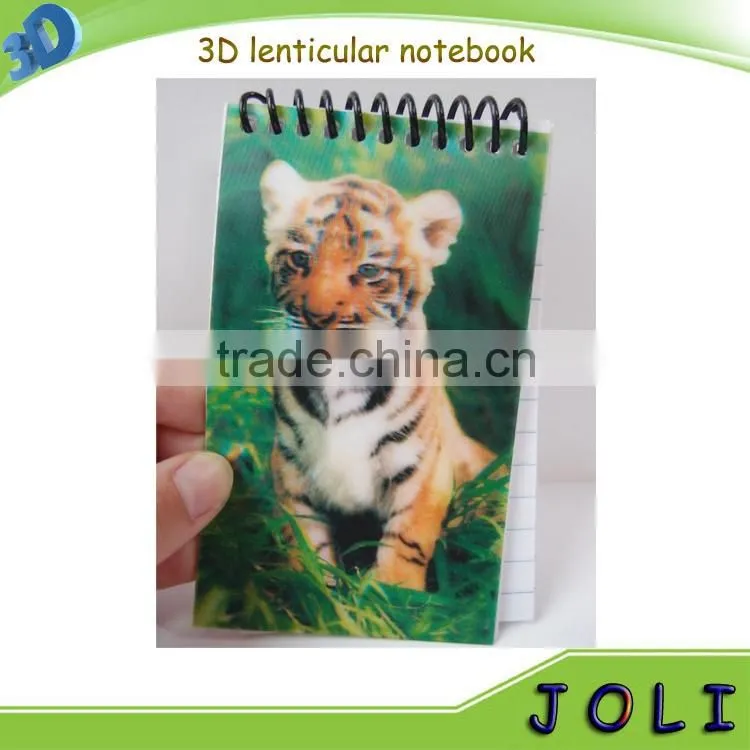 customized 3d lenticular notebook, 3d cover notebook