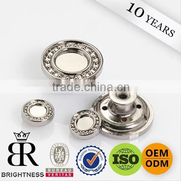 Chinese fabric buttons metal buttons for clothing