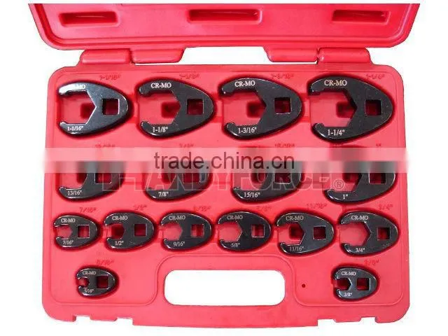 16PCS Professional S.A.E. Crowfoot Wrench Set / Auto Repair Tool / General Tool