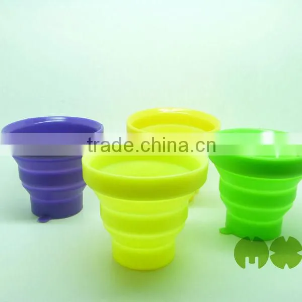 Durable Silicone Folding Cup, Wholesale Cheap Silicone Folding Cup, Food Grade Silicone Foding Cup