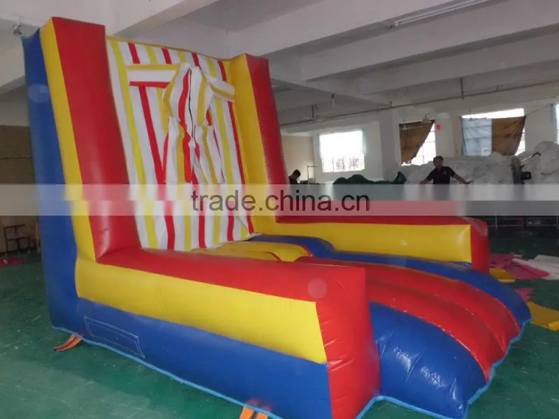 Hot commercial inflatable stick wall with suits wall for sale