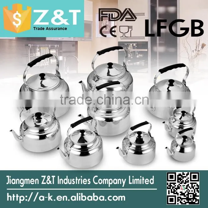Canton Fair yellow gas water kettle with all size