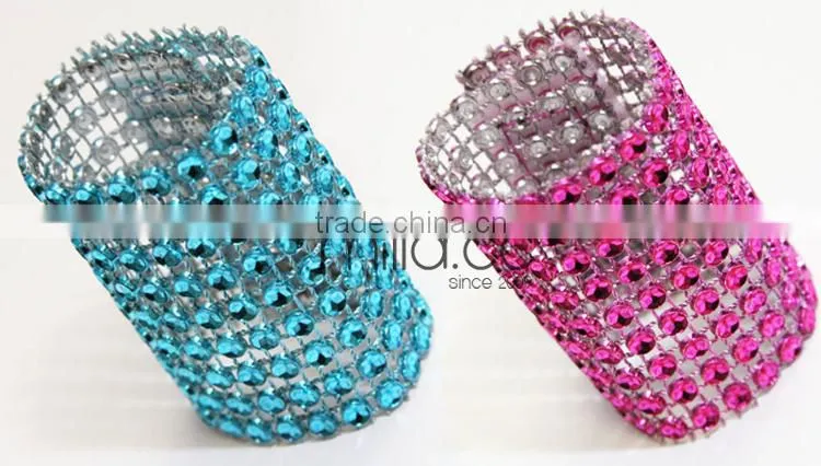 Napkin Rings Silver Bling Rhinestone Diamond Crystal Elegant Wedding Party Napkin Ring