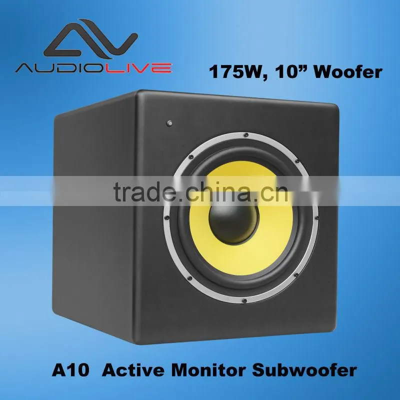 high quality and cheap Active subwoofer with wooden cabinet texture painted finish made in China