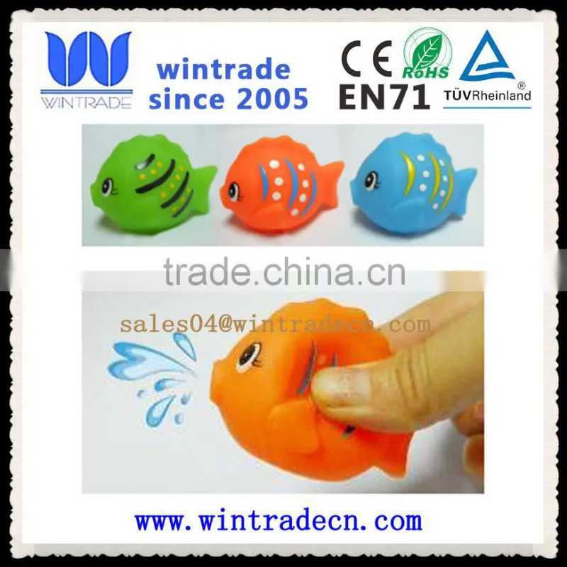 novelty plastic tropical fish wholesale flashing rubber bath toy