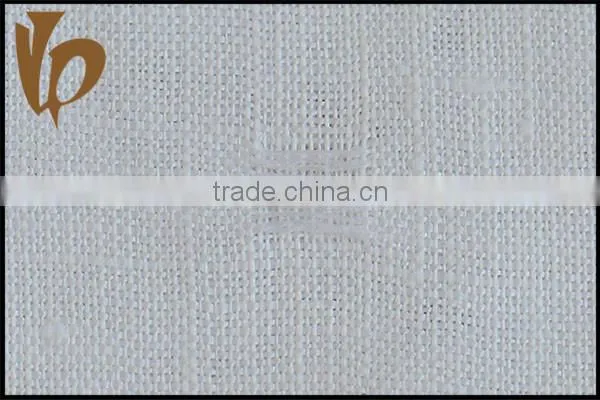 dobby woven bleached plain linen fabric