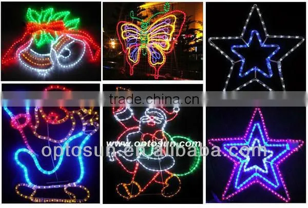 LED With CE RoHS certification house decoration wateproof DC12V 24V AC220V LED rope light