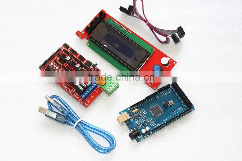 the newest products 3d printer delta Mega2560 5x A4988 round PCB heated bed LCD 2004 kit 3d printer reprap
