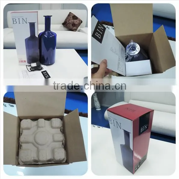 OEM fancy decorative mist humidifiers wine bottle with aroma LED light