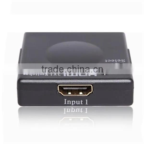 2 ports Mini HDMI Switch 2x1 support 3D 1080p hdmi switcher