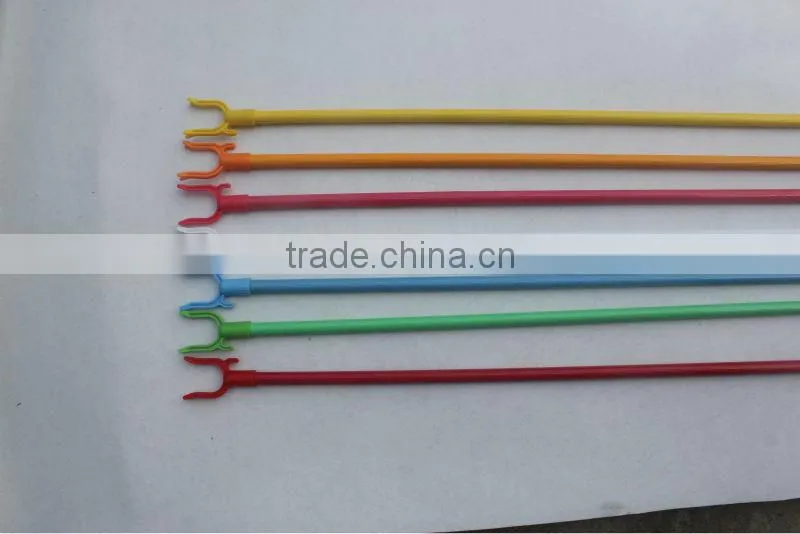 Striped PVC cover cloth hanger fork with high quanlity and competitive price