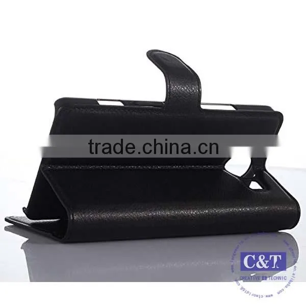 C&T High quality leather flip cover for microsoft lumia 950