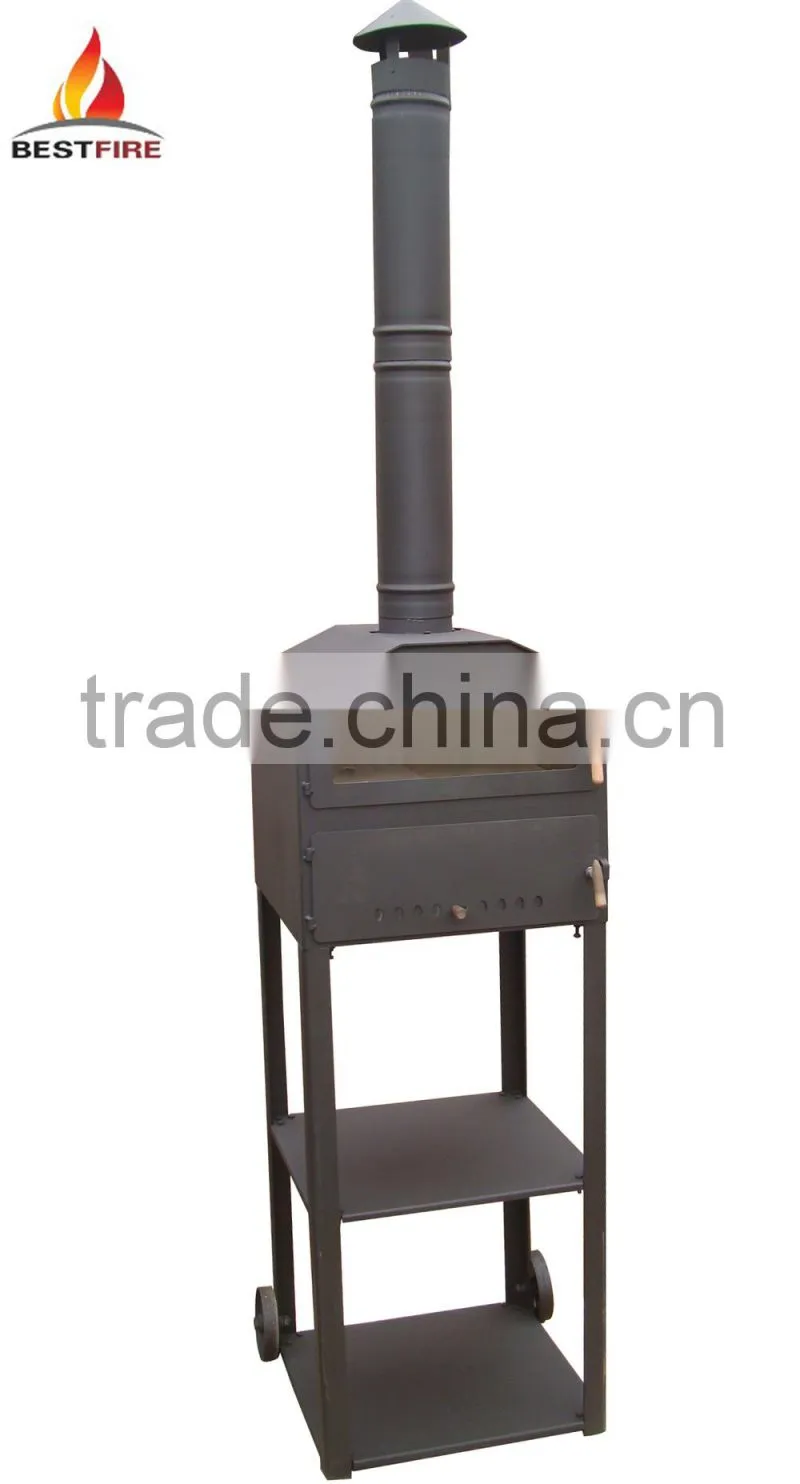 2016 New Steel Pizza Stove china wood burning fireplace with oven for wholesale