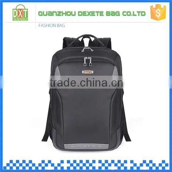 Large capacity polyester sports travelling men black packable backpack