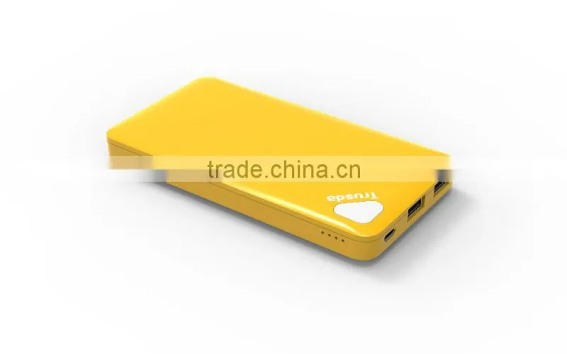 new fashion 2.1A input slim 10000mAh Universal Power Bank with LED indicator for Smartphones, Tablets and more