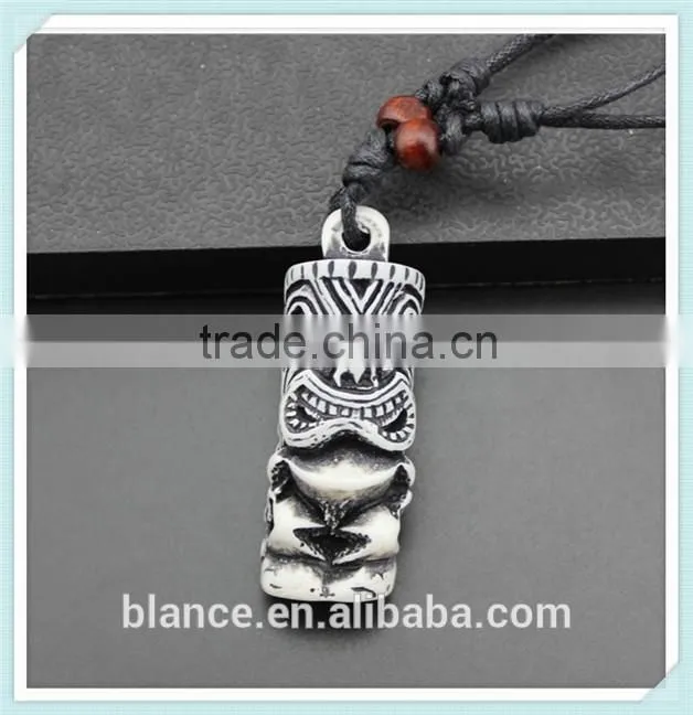 resin tiki pendant small tiki god figurine necklace