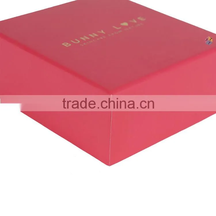 custom foil stamped red gift perfume paper box