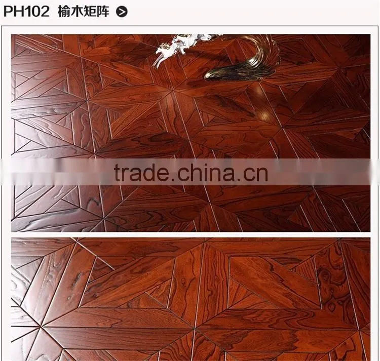 solid wood elm wood low price 2016 Heat resistant flooring