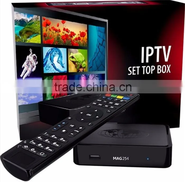 MAG 254 Linux Iptv Set Top Box European IPTV Account QHDTV MAG250 MAG254 ip tv box linux wifi USB Adapter MAG-260 MAG 254