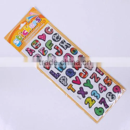 Cute cartoon puffy kids sticker sheets