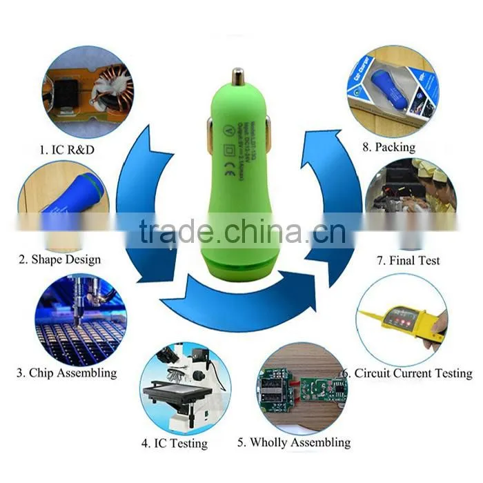 Bullet shape mini car charger wireless car charger for mobile phone