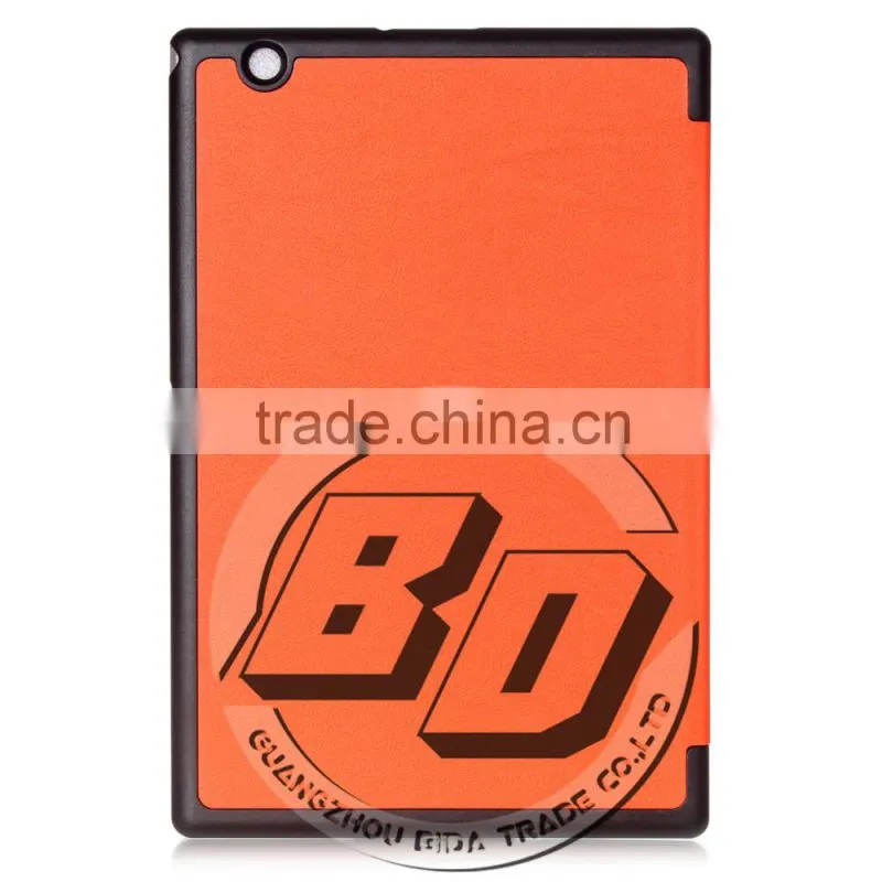Manufacturer Wholesale Professional Three Folding Stand PU Leather Tablet Case For Sony Xperia Z4 Tablet lowest price