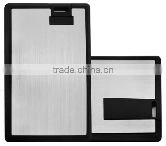 Luxury Brushed Aluminum Card USB Stick, USB Key, USB Disk, Flash Memory for Customised logo