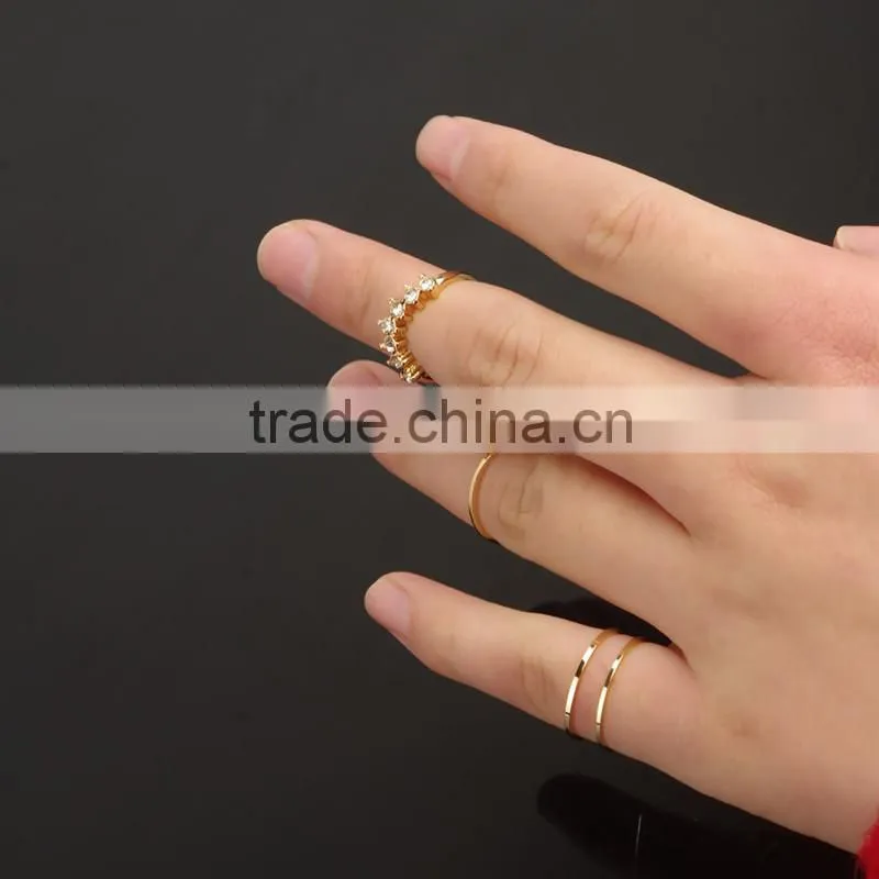 Dimand Thin Four Finger Ring Custom