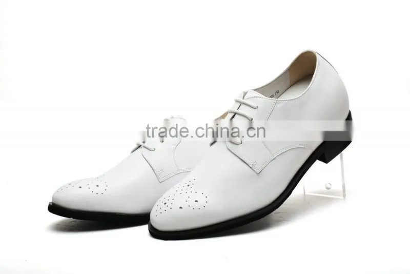 High class height increasing white wedding shoes spain shoes/high heel shoes men india/buy shoes online